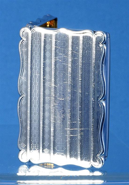 A Victorian silver snuff box, by Edward Smith, Length 85mm Weight: 4.6oz/144grms